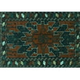 thumbnail image 1 of Ahgly Company Indoor Rectangle Persian Turquoise Blue Traditional Area Rugs, 2' x 4', 1 of 4