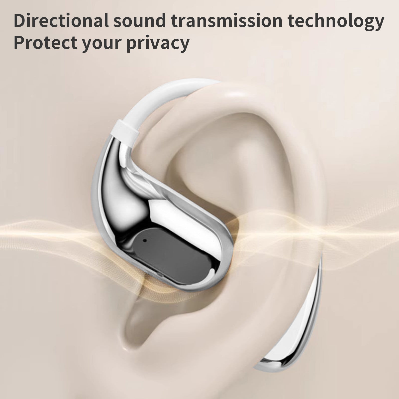 Open Ear Sport Headphones, Wireless Bone Conduction Earphones, Built-in 32GB MP3,with Mic, IP68, Sweat & Water Resistant, Up to 8 Hours Battery, Bluetooth 5.3,for Running,Workouts(White)