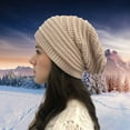 thumbnail image 5 of Yaoyar Beanie Hat For Women Oversized Knit Warm Winter Hats For Women Thick For Cold Weather, 5 of 5