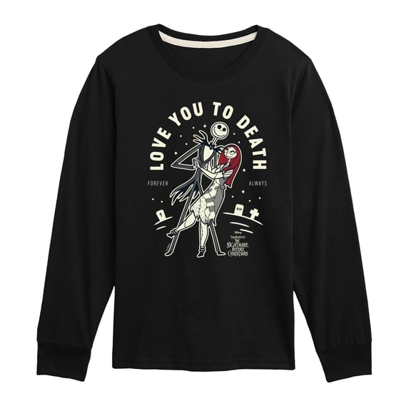 The Nightmare Before Christmas - Love To Death - Youth Boys Long Sleeve Graphic T-Shirt
