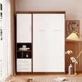 thumbnail image 2 of Harper & Bright Designs Twin Size Murphy Bed Wall Bed with Cabinet, White, 2 of 9