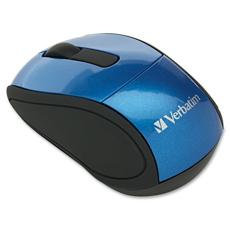 Verbatim - Mini Travel Wireless Optical Mouse with Compact Design - Blue