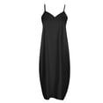 thumbnail image 4 of Lenago Robe de Maternité Grande Taille Femme Mode à Bretelles Taille Mi-Haute Col en V Sans Manches Couleur Unie Ajustée Fête Plage Longue Robe Été Robes de Plage en Liquidation, 4 of 5