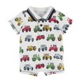 thumbnail image 1 of Mud Pie Baby Boys Tractor Shortall, Multi, 3-6 Months, 1 of 3