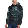 thumbnail image 3 of Salouo Moonlit Night Sky Shark Pattern Men's Fall Hoodie Sweatshirt,Sport Hoodie with Pockets for Men Pullover Casual Hooded Sweatshirt-XX-Large, 3 of 7