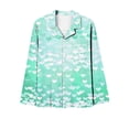 thumbnail image 4 of Sentmoon Ensembles Détente d'Automne pour Femmes Hauts Fluides pour Femmes et Pantalons Décontractés pour Femmes Grande Taille Col Rabattu Pyjamas pour Femmes Manches Longues avec Imprimé Vêtements de Nuit pour Femmes Automne pour Soirées Douillettes à la Maison, 4 of 5