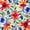 Blue/Orange, variant on Mi Alma Floral Blue Orange Tile Stickers - Removable Vinyl 4x4, 24 pcs
