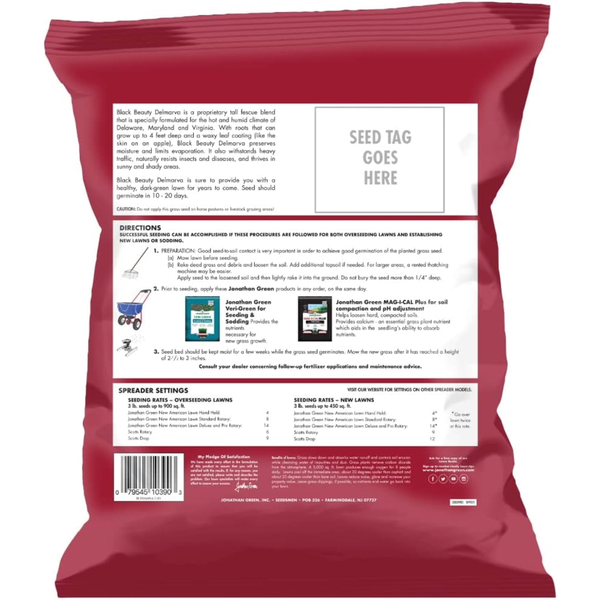 Jonathan Green Black Beauty Delmarva Mix Grass Seed, 3lb