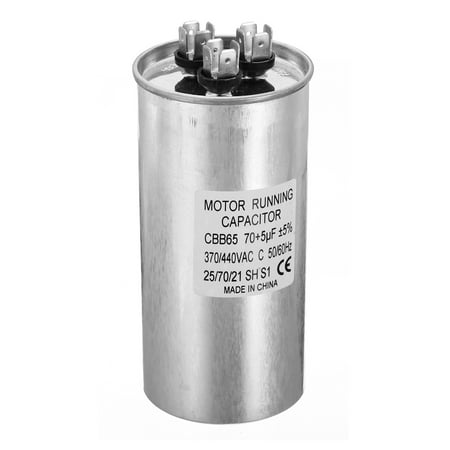 

CBB65 70+5uf Run Capacitor 70+5mfd AC 370/440V Aluminum Case with 3 Terminal for Air Conditioner
