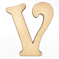 thumbnail image 1 of 8" Tall MDF Letter V | 1/4" Thick | Krafty Supply Letters | Beltorian, 1 of 1