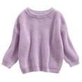 thumbnail image 1 of Faithtur Chandail Tricoté Automne Hiver pour Bébés Filles Garçons Couleur Unie Manches Longues Col Rond, 1 of 2