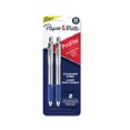 thumbnail image 1 of Paper Mate Profile Ballpoint Pens, Retractable Pen with Stainless Steel Barrel, 1.0 mm, Blue Ink, 2 Count, 1 of 3