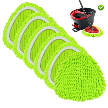 Mop Head Replacement, EEEkit 6pcs Spin Mop Refills Compatible with EasyWring 1-Tank System, Chenille Mop Pads