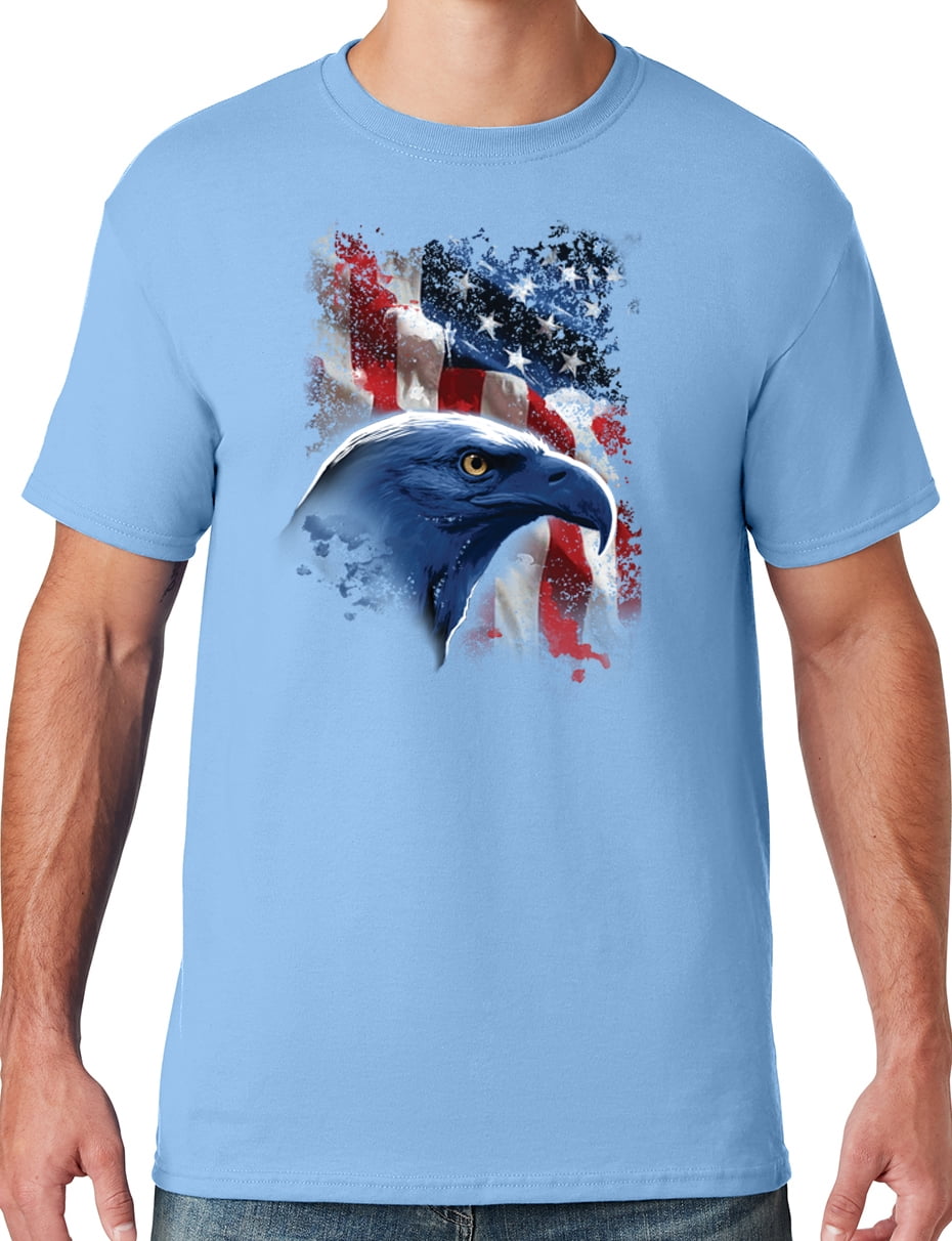 Mens American Icon Patriotic Eagle T Shirt 2xl Light Blue Walmart Com Walmart Com