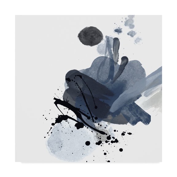 Trademark Fine Art 'Blue & Black Splash I' Canvas Art by Irena Orlov