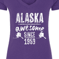 thumbnail image 4 of Inktastic Alaska Awesome Since 1959 Women's V-Neck T-Shirt, 4 of 5