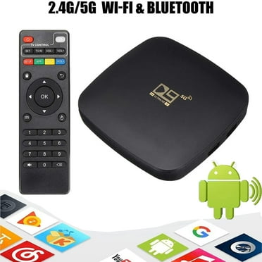 Android TV Box with Remote Controller, Dual-WiFi 2.4G/5G Android Box 8GB RAM  128GB ROM, 4K HDR BT 4.1 Android Set Top Box for Home, Office, and More, Black