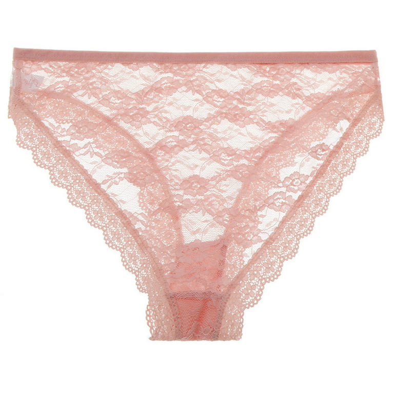 HUPOM Girls Underwear Underwear Thong Leisure Tie Seamless Waistband Pink M