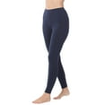 thumbnail image 2 of Women High Waist Basic Full Length Daily Soft Leggings (Navy, Medium), 2 of 3