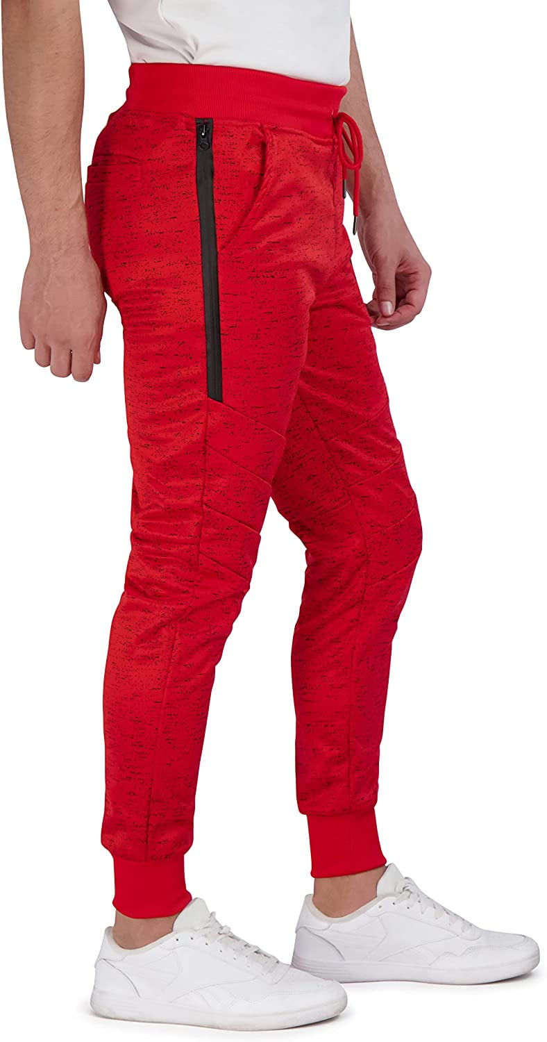 Retro Stitch Men's Jogger Sweatpants Drip Streak Print Interlock Knit, Sizes S-2XL