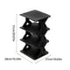 thumbnail image 3 of Zapatero Pequeño, Armario de Plástico de 3 Niveles, Extraíble y Lavable, Negro, Tamaño Compacto 27X26X16,5 Cm, Fácil de Montar para La Entrada, El Armario o El Dormitorio., 3 of 6