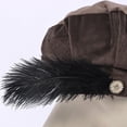 thumbnail image 7 of vlrwzc Elizabethan Unisex Beret Hat With Feather Medieval Cap for Theme Parties, 7 of 7