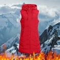 thumbnail image 2 of WILLBEST Jackets for Women Women's Long Winter Zipper Coat Vest with Hood Sleeveless Warm Down Coat with Pockets Quilted Vest Down Jacket Quilted Outdoor Jacket, 2 of 9