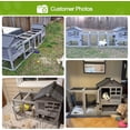 thumbnail image 5 of Aivituvin Aivituvin Rabbit Hutch Outdoor Rabbit Cage Indoor 51.6" L Waterproof Bunny Cage with Chew-Proof Ramp and Lockable Doors for Indoor Outdoor Use Grey, 5 of 10