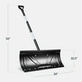 thumbnail image 3 of Best Choice Products 24" Snow Pusher, Heavy Duty Snow Shovel - Black, 3 of 7