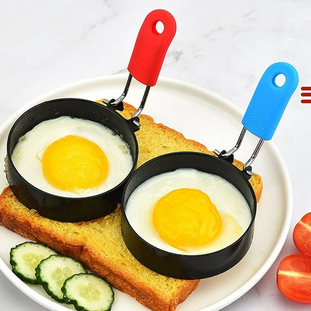 1pc Stainless Steel Omelette Mold, Round Omelette Mold, Non-stick Round  Omelette Ring, Silicone Heat-insulating Handle Baking Mold