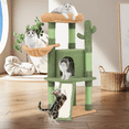 thumbnail image 3 of Magshion 42'' Cactus Cat Tree for Indoor Cats, Cat Tower Cat Condo with Sisal Scratching Ramp, Ladder, Cozy Hammock and Top Bed Perch for Kittens, Green, 3 of 9