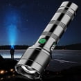 thumbnail image 7 of Kafsov Outdoor Portable Flashlight with Rechargeable 18650mAh Battery, Zoom Focus, Type-C Charging, Multifunctional LED Light for Camping, Hiking, and Emergency Use Black, 7 of 7