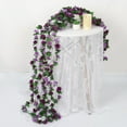 thumbnail image 5 of 5 Pcs Fake Rose Vine Garland,40 ft Artificial Hanging Rose Ivy,Fake Flower Vines,Rose Hanging Garland,Purple Rose Garland for Wedding Garden Table Valentine's Day Backdrop Wall Arch Decor(8ft/Pc), 5 of 8