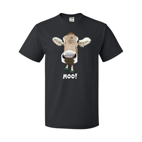 Inktastic Moo Cute Brown Holstein Cow T-Shirt