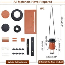 25pcs Leather Bag DIY Making Kit Leather Shoulder Bag Sewing Material Including Cords Iron Needles Knitting Crochet Bag Making Tool Handmade Crossbody Bag Making All Accessories 3.3×4.3 Inch
