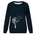 thumbnail image 4 of Tops for Women 2023 Fashion Long Sleeves Casual Shirts Printed Round-Neck Sweatshirt Pullover Loose Tunic Tops(Available In Plus Size) on Clearance, 4 of 7