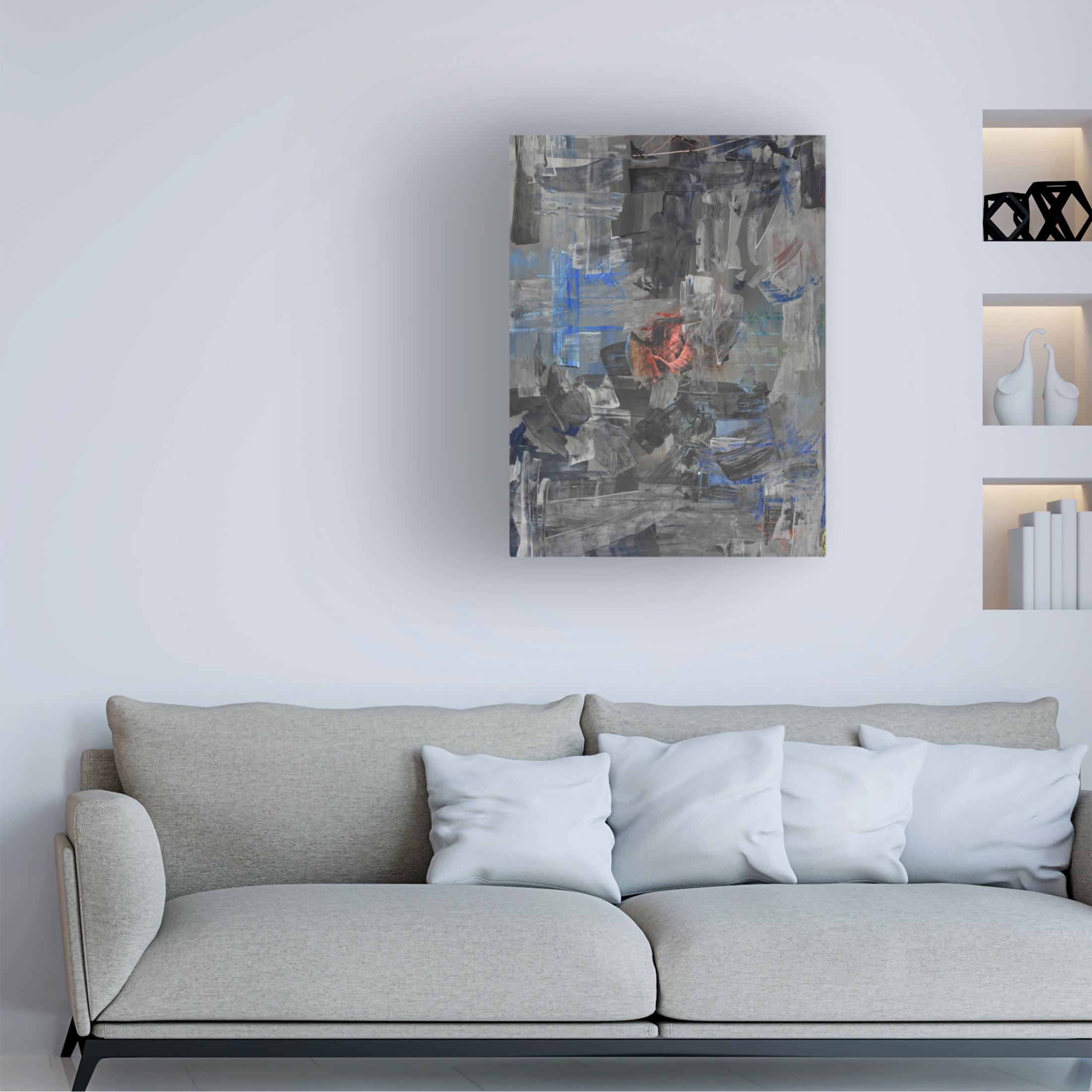 Canvas Wall Art - Maliq 'Impasto' Wall Art for Living Room, Bedroom, or Office Décor by Trademark Fine Art - 35 x 47 Inches