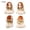 Orange, variant on Pastel Wavy Bob Wig with Bangs for Women, Shoulder Length Loose Curl Synthetic Wig, Colorful Fashion Wig(Coffee,One Size)
