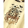 thumbnail image 5 of Inevnen Baby Girl Boy Romper, Long Sleeve Round Neck Halloween Pumpkin Print Loose Romper, Yellow, 5 of 8