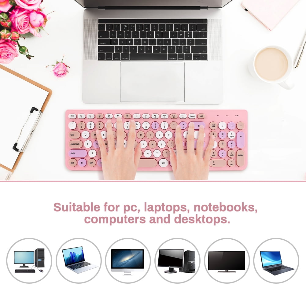 Buy Wireless Keyboard Mouse Combo,Numberone 15in 2.4G USB Cute