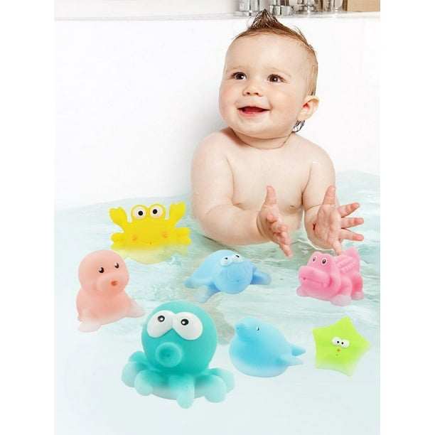 4pc Kids Bath Toys Set – Wind Up Float Toys For Baby, BPA Free, Multicolored Animals