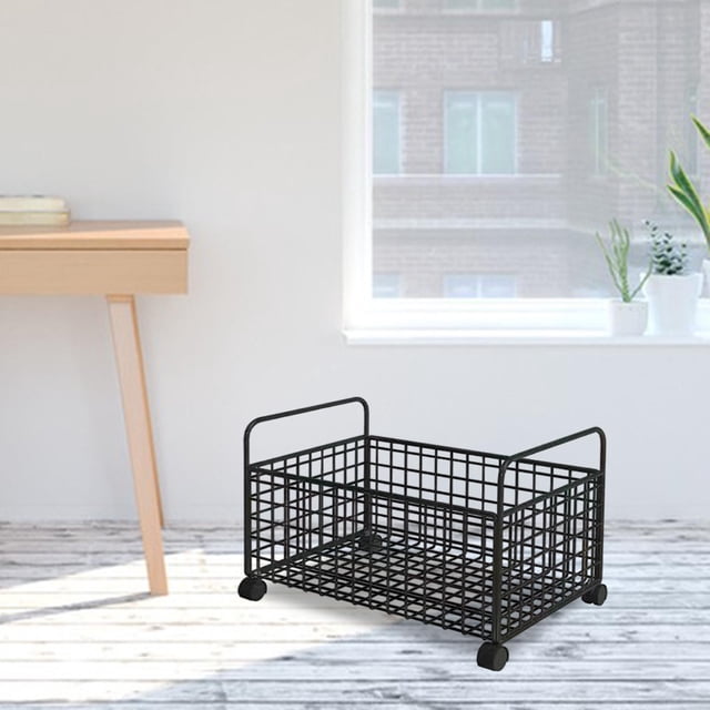 Organizador de archivos debajo del escritorio, carrito de almacenamiento de malla con ruedas, organizador de ropa, juguetes, oficina, cocina, despensa L