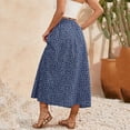 thumbnail image 7 of Abomasnow Womens High Waist Maxi Skirts Single Button Slit Long Skirts Boho Floral Print Beach Vacation Outfits S-2XL, 7 of 7