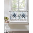 thumbnail image 4 of Country Star Blue 2 Panel Kitchen Curtains for Small Windows, Farmhouse Vintage Branches Wooden Bathroom Tier Curtain, Short Window Treatment for Bedroom/Living Room 55"x36", 4 of 6