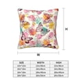 thumbnail image 2 of Throw Pillow Covers, Butterflies and Roses Soft Square Pillow Cases with Invisible Zipper for Couch Bed Sofa, Farmhouse Fall Home Decor 18"x18", 2 of 7