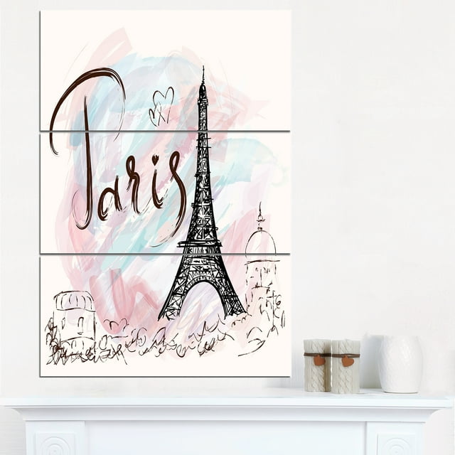 Illustration with Paris Eiffel Tower