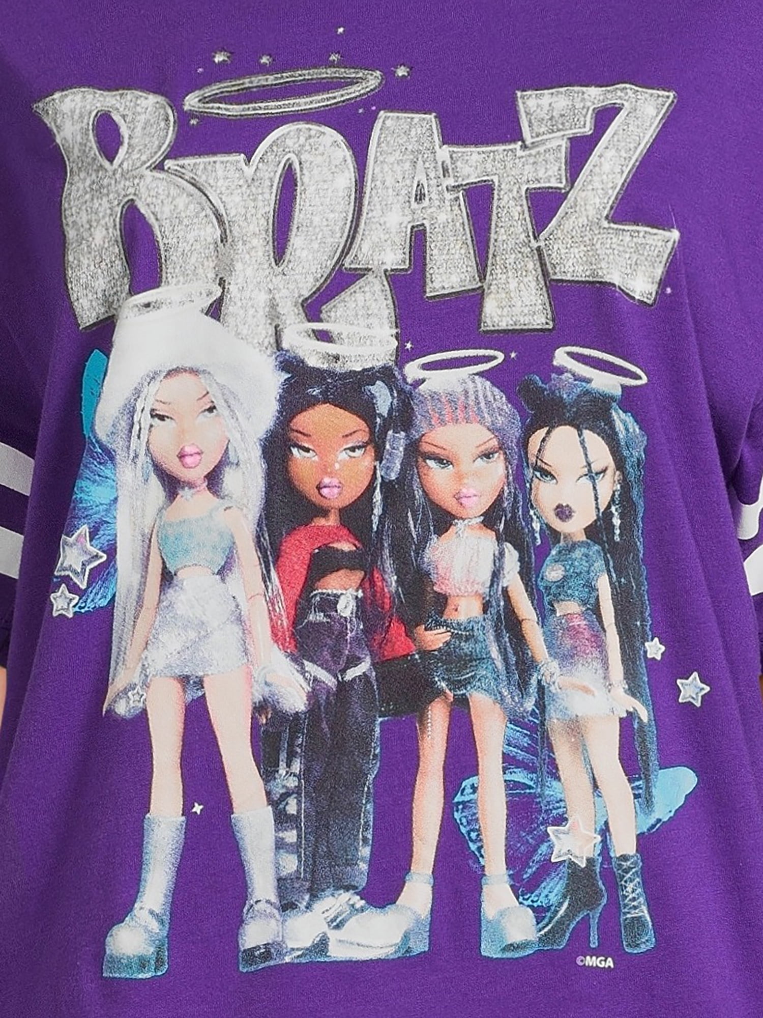 Bratz Women’s Graphic Tee and Shorts Lounge Set, 2-Piece, Sizes XS-3X
