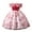Style D#021 Red, variant on Girls Princess Gown Performance Girls Off Shoulder Floral Print Dress with Ruffle Neckline and Flared Skirt for Special Occasions and Parties Princess Dress Up for Girls 4-6 (Royal Blue 150)