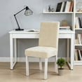 thumbnail image 6 of Taotanxi Velvet Dining Chair Covers Stretch Chair Covers for Dining Room Chair Protectors Covers Dining, Soft Thick Solid Velvet Fabric Washable, Khaki, 6 of 7