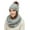 Gray-White, variant on Lelaffet Female Winter Knitted Beanie Hat Scarf Set for Women Thick Warm Hat Female Outdoor Riding Ski Set Pink